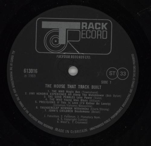 Track Records The House That Track Built - EX UK vinyl LP album